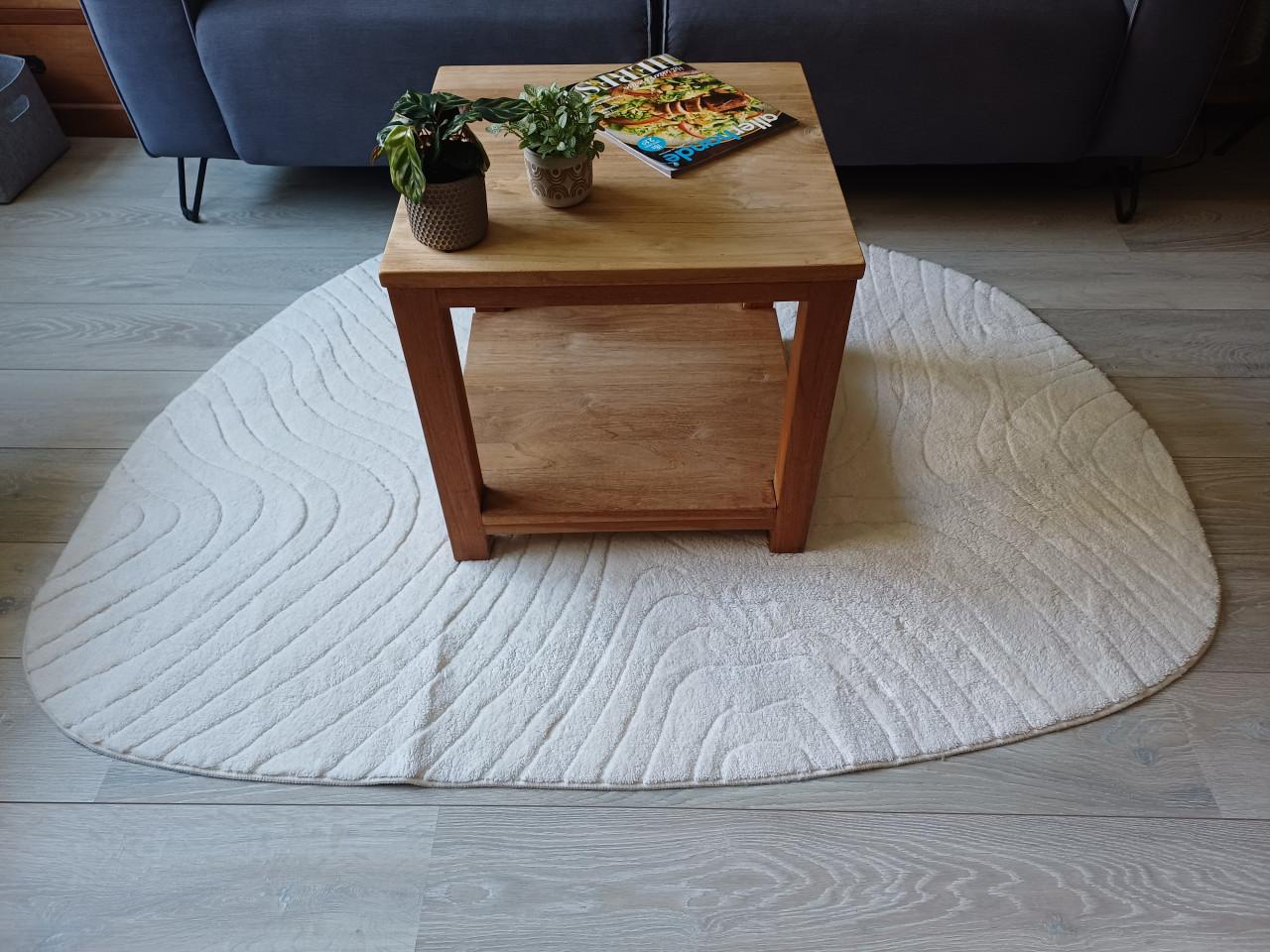 Als Nieuw: POP wasbaar zacht vloerkleed Pam, organische vorm