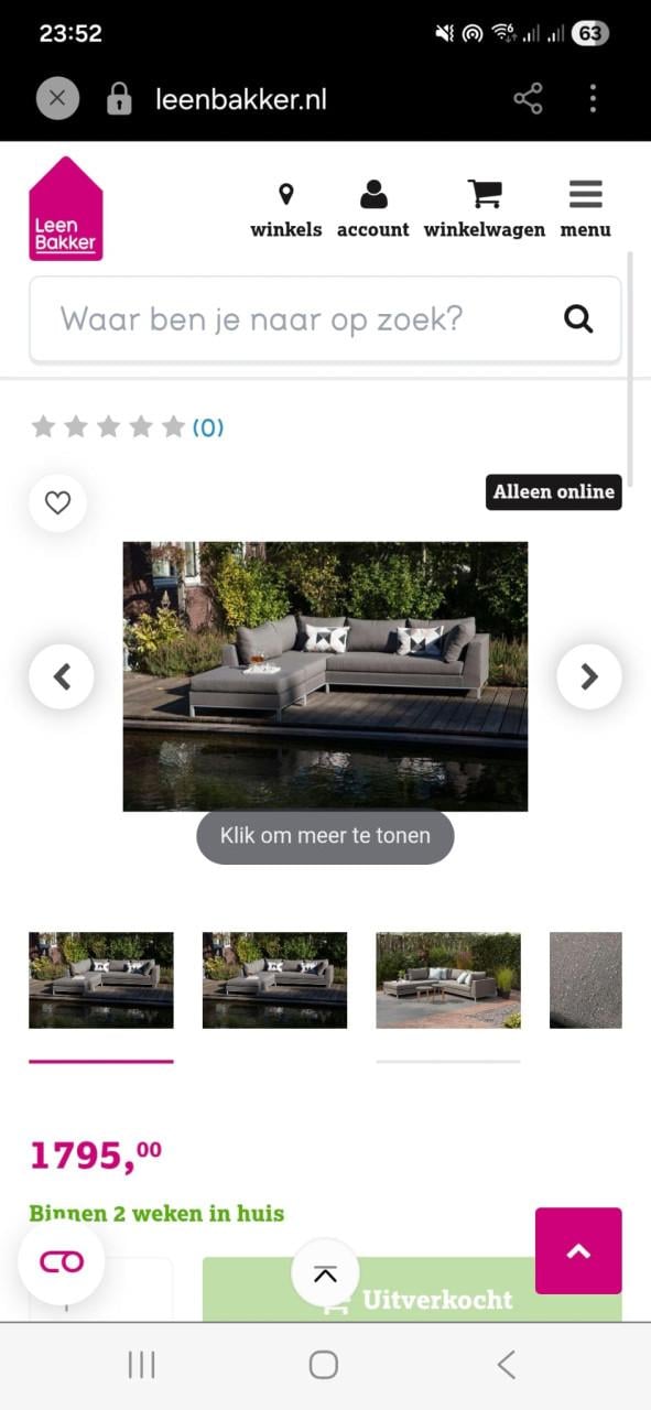 All weather Aluminium Loungeset Exotan (Bezorging mogelijk)