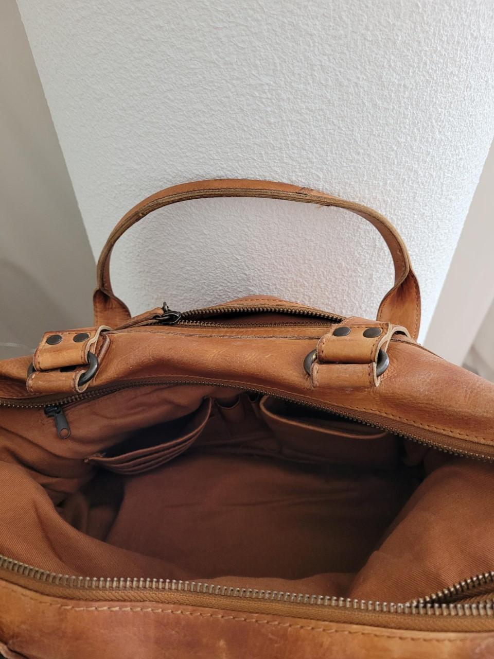 Damestas Bear Design shopper/business tas 'Lia' - bruin (cognac)