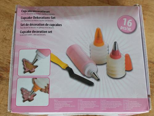 Nieuwe cupcake decoratieset