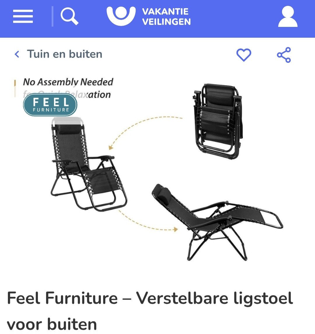 2 nieuwe zit/lig stoelen