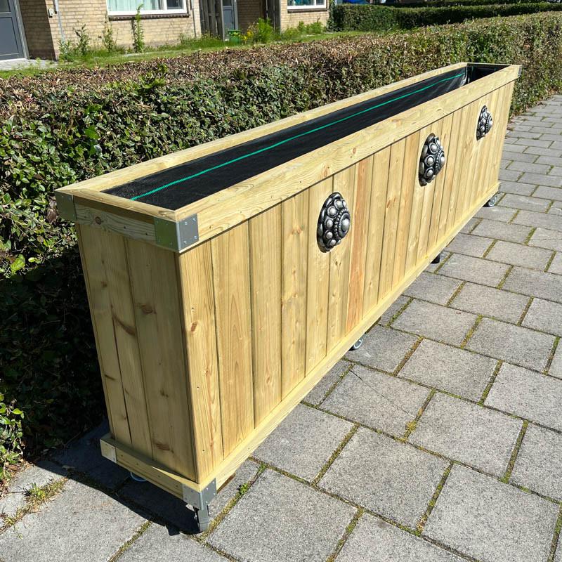 Zeeuwse knop bloembakken projecten ter inspiraties L300 x B35 x H85