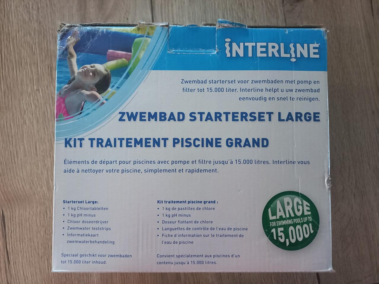 Zwembad starterset Large Interline Chloorpoeder en filters