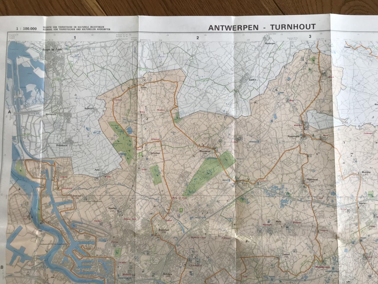 Antwerpen topografische kaart (1989)