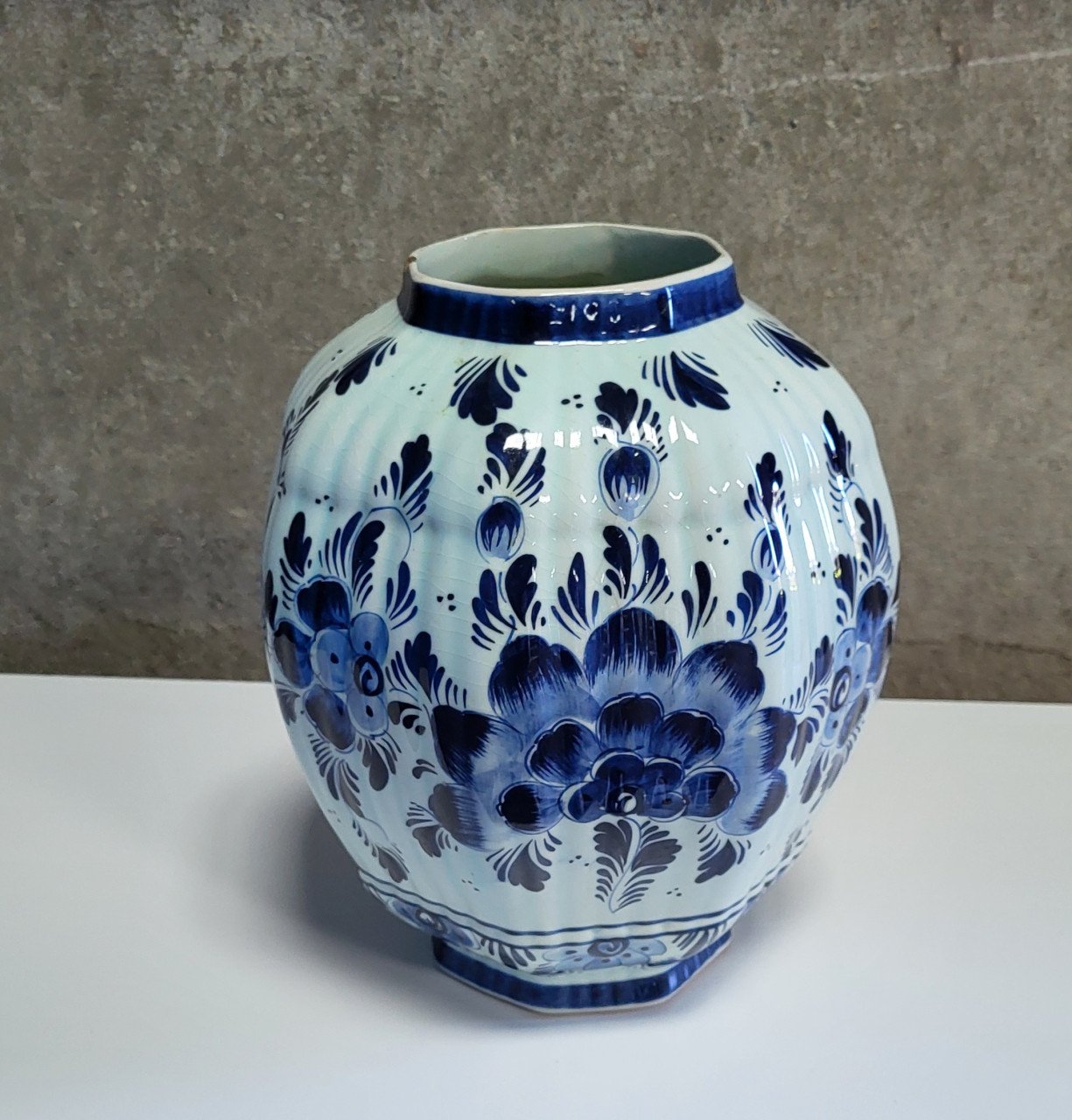 KASTSTEL Delfts Blauw 247 antieke vaas / pot