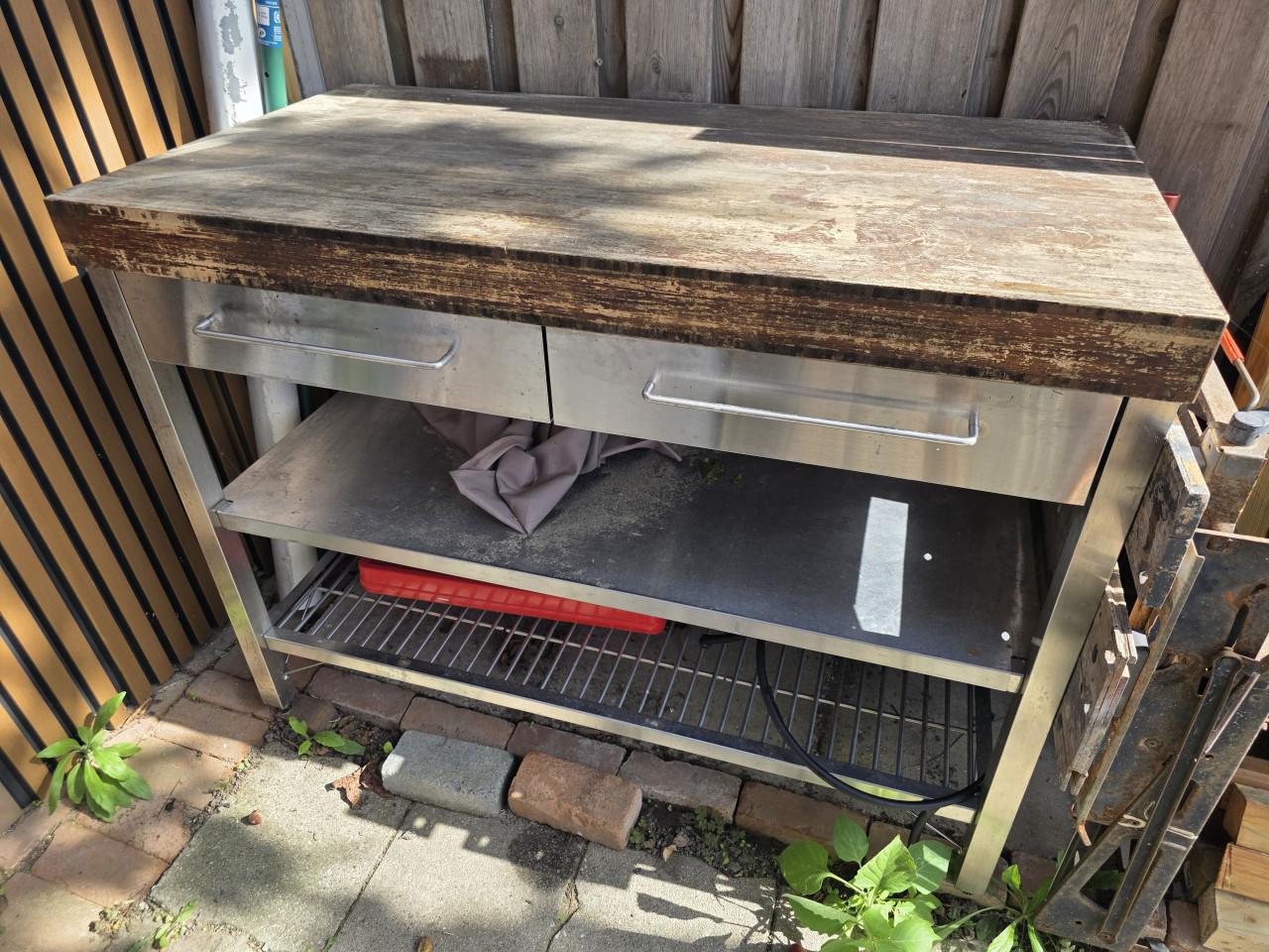 Keukenblok, werkbank 120x63.5x92