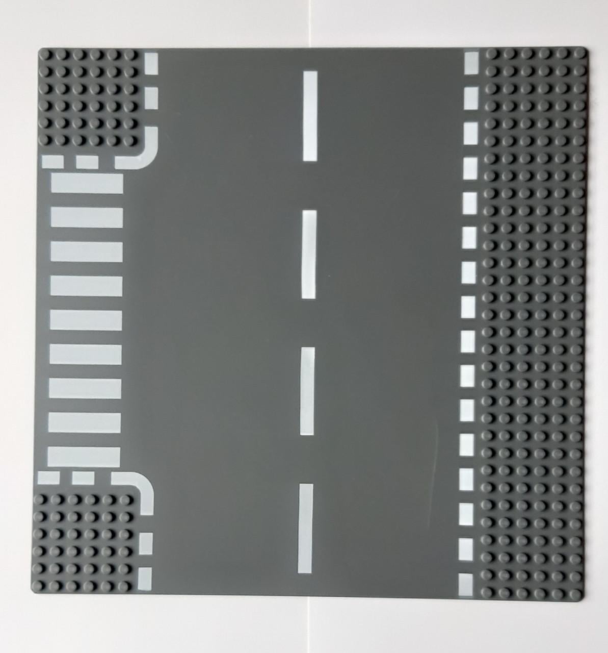 Lego City 2 wegplaten: 1 bocht + 1 T-weg