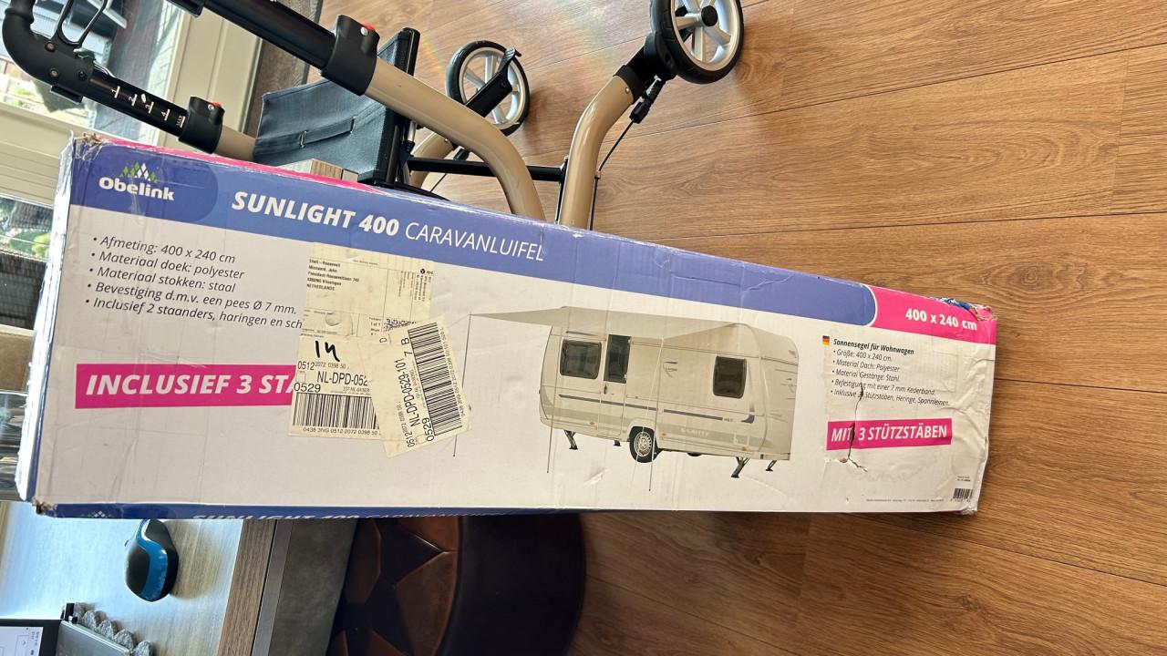 Caravanluifel 1x gebruikt 400x240