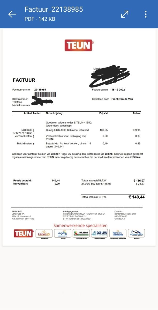 Gimeg rolkachel infrarood turbo