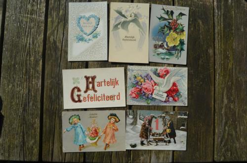 12 Ansichten Felicitatie/Nieuwjaar begin 20e eeuw.