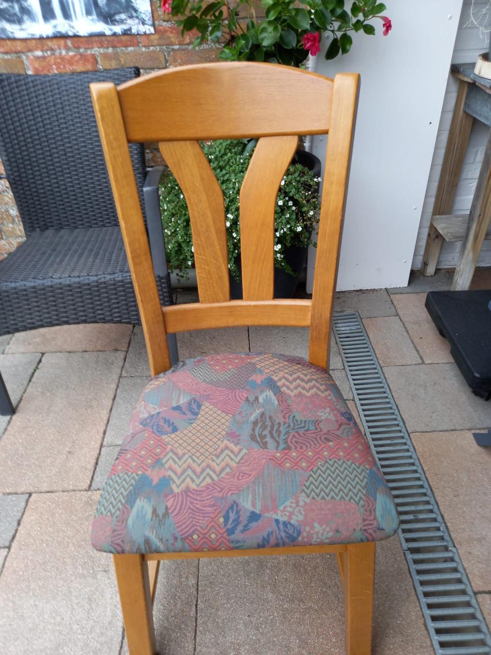 6 eiken eetkamerstoelen