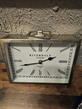 Vintage Riverdale tafelklok London 1930 - massief rvs