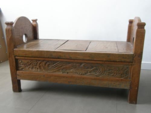 Antieke Jordan gangbank teak