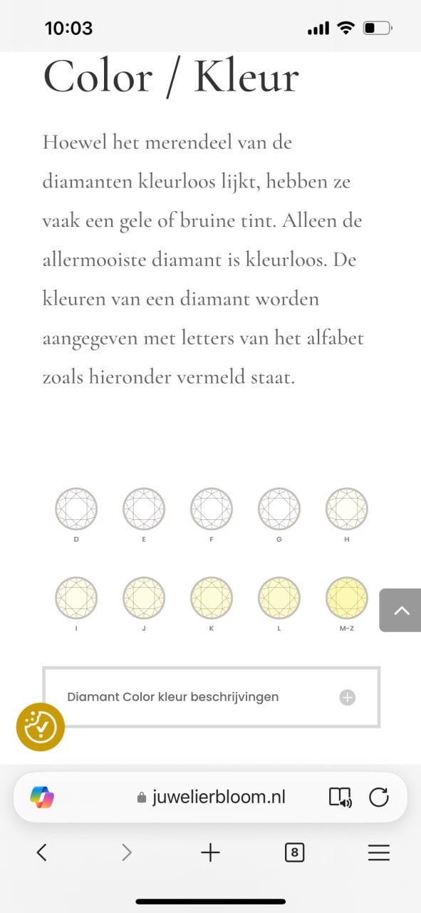 Wit gouden oorbellen 18 karaat met schitterende diamanten uit Dubai