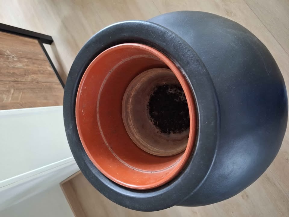 Supergave grote pot zwart kan binnen of buiten