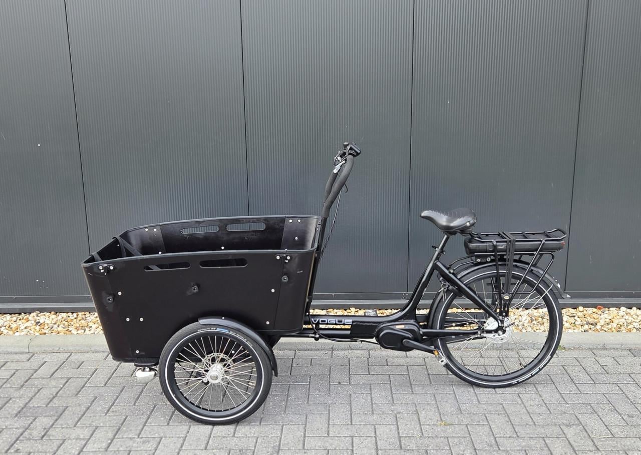 Prachtige Vogue Carry 3 Elektrische Driewielbakfiets  Matzwart (2392 km)