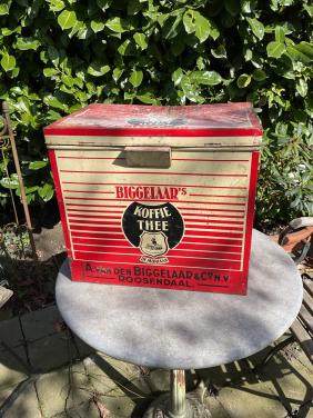 Koffie / thee blik De Biggelaar