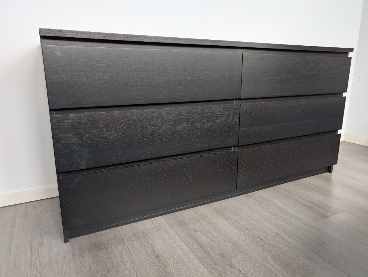 IKEA MALM Ladekast met 6 lades, zwart
