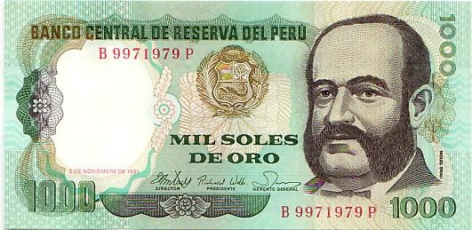 Biljetten Peru  UNC