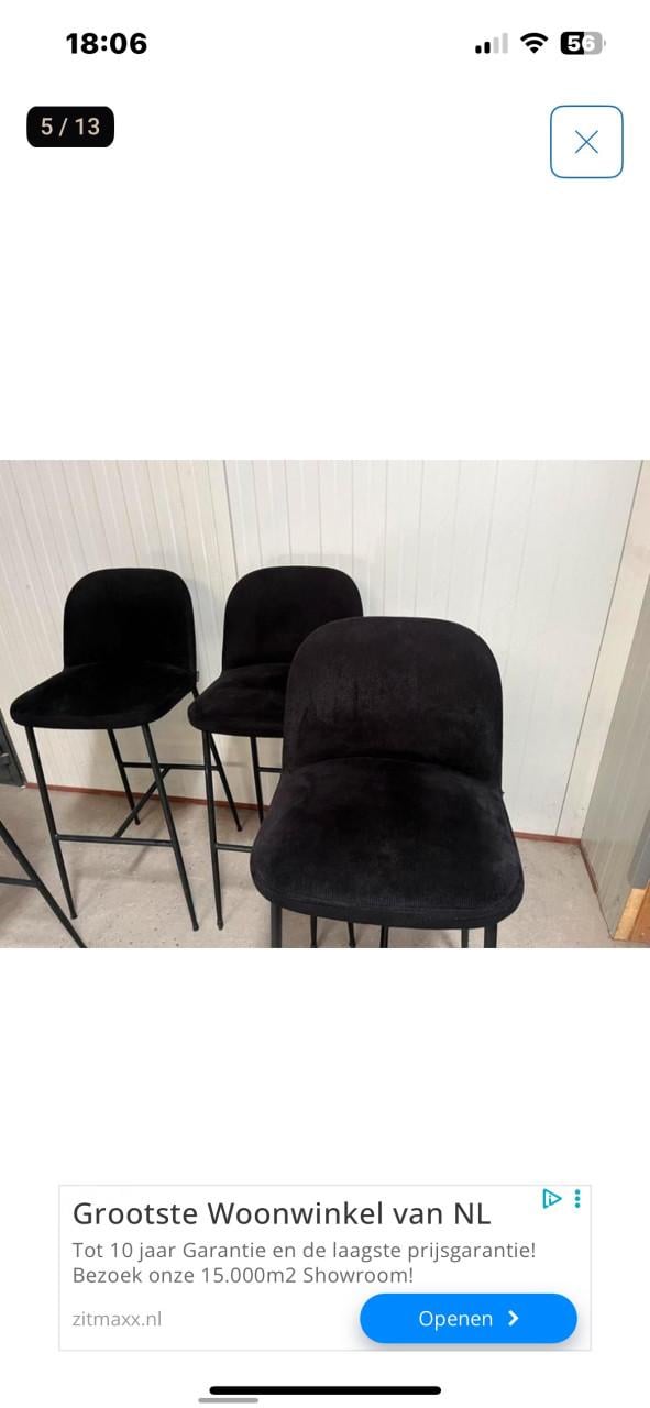 Design barkrukken 4 stuks