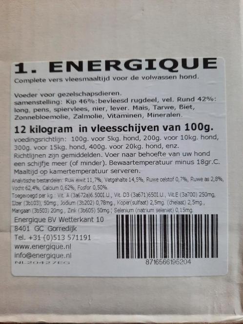 Energique vers vleesmaaltijd volwassen hond . 10 kilo