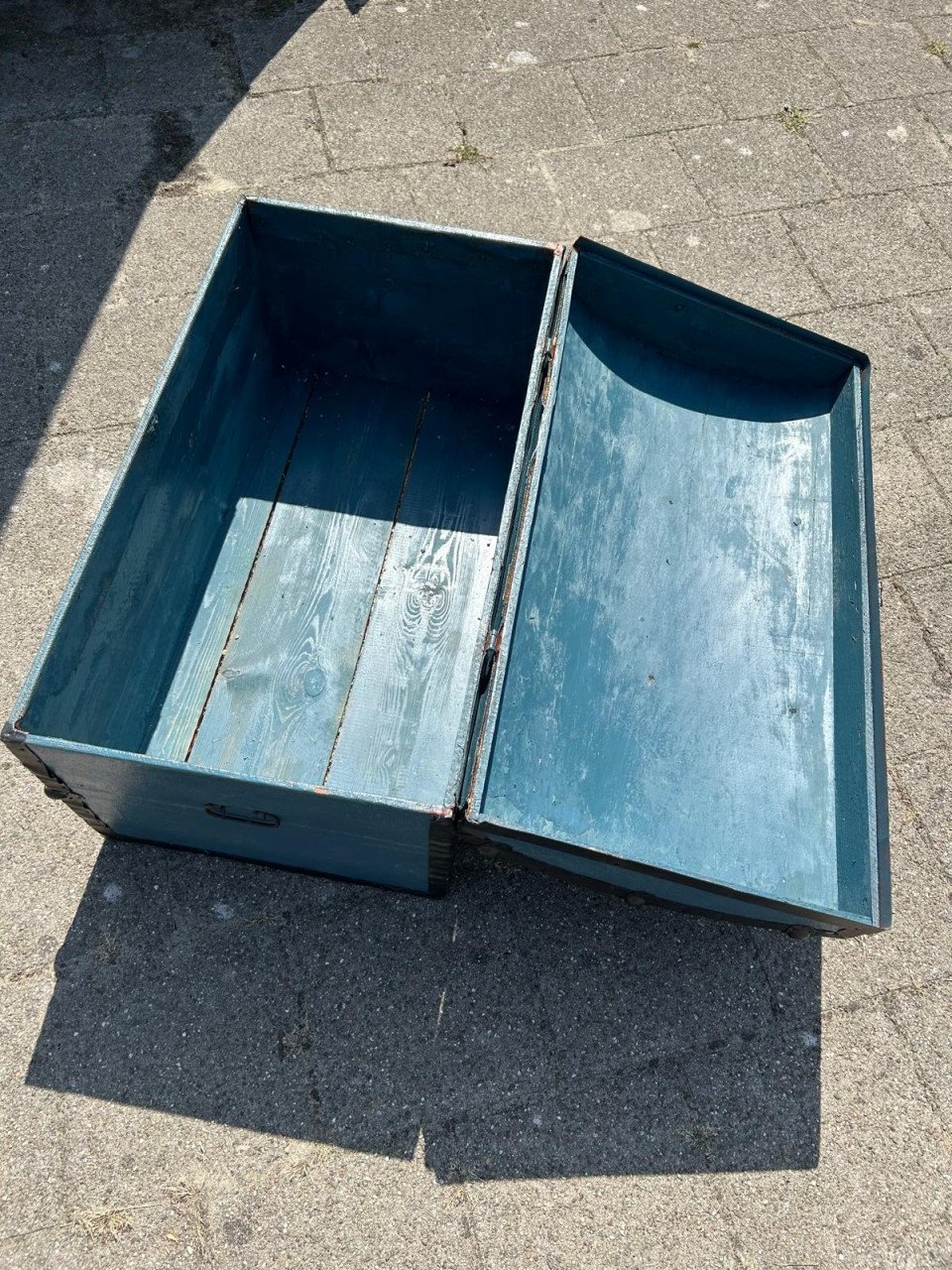 Oude houten kist