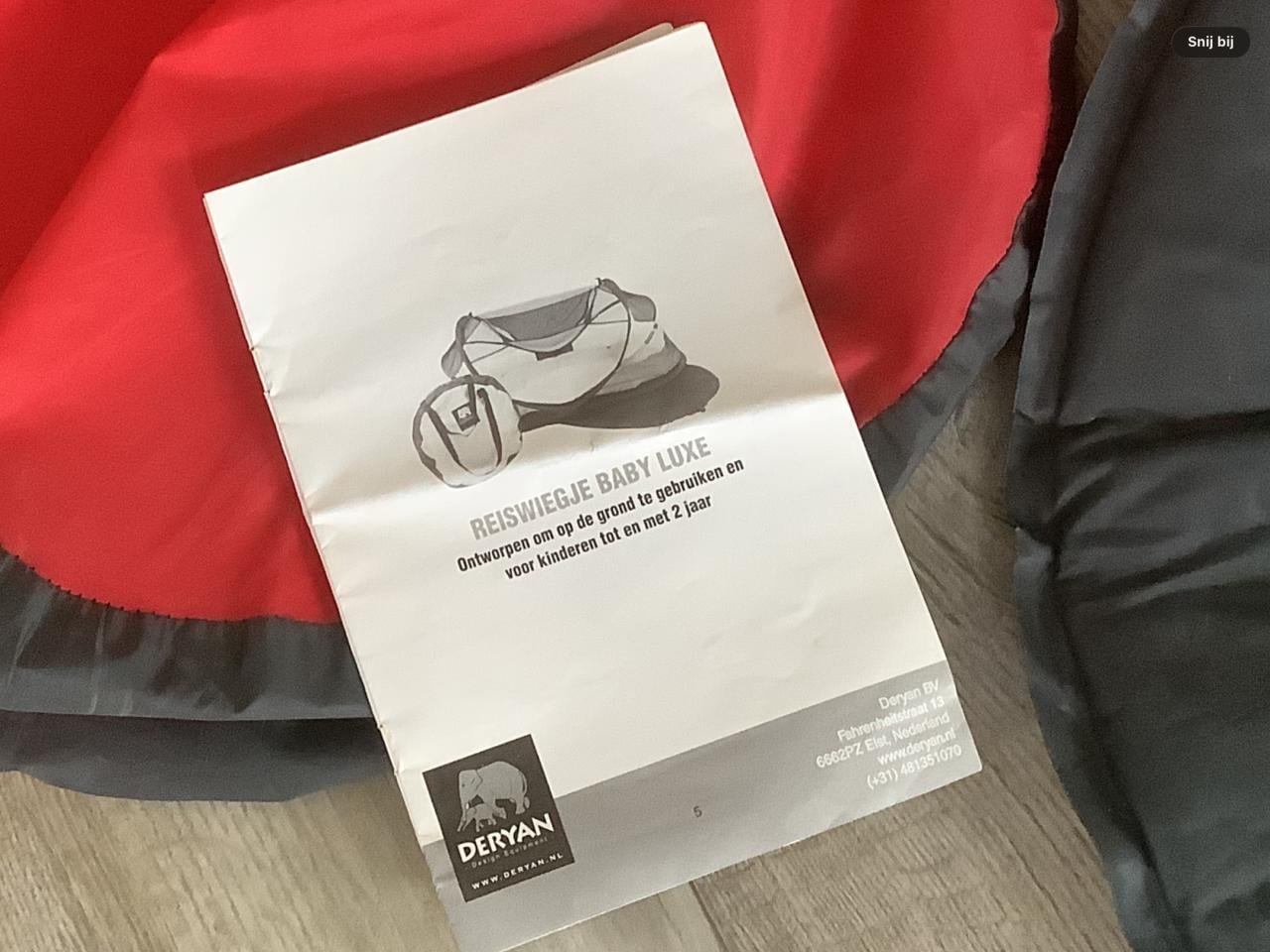 Deryan Reiswiegje Baby Luxe - Pop- Up Slaaptentje