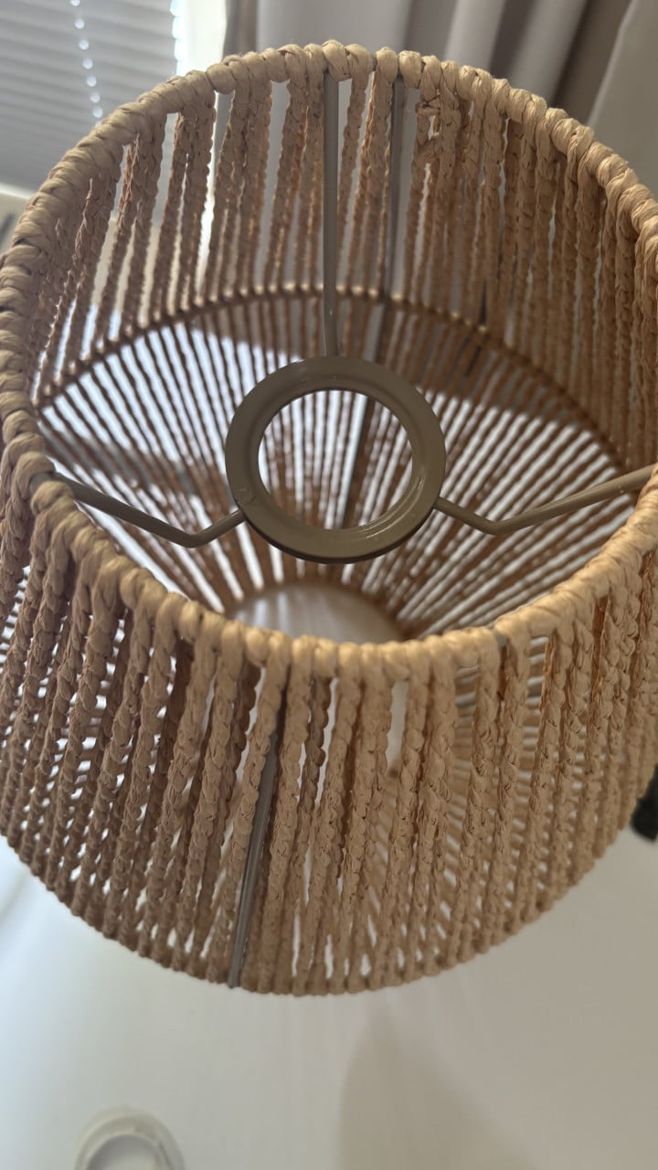 Rieten hanglamp lampenscherm