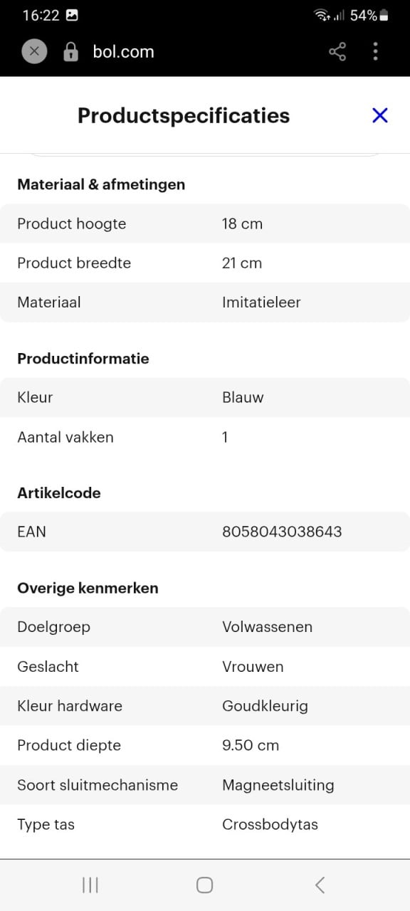 Valentino schoudertas blauw