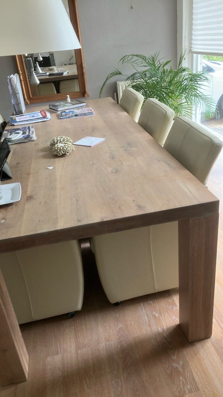 Eetkamer stoelen leer