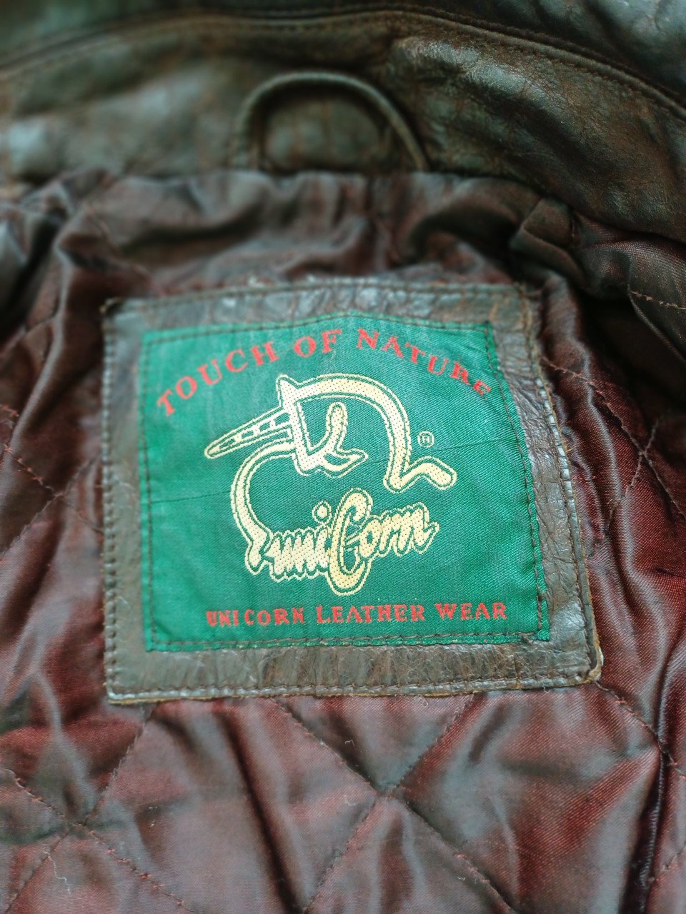 Leren Unicorn vintage dames jacket