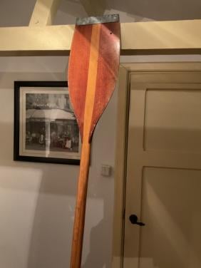 Vintage houten roeispaan