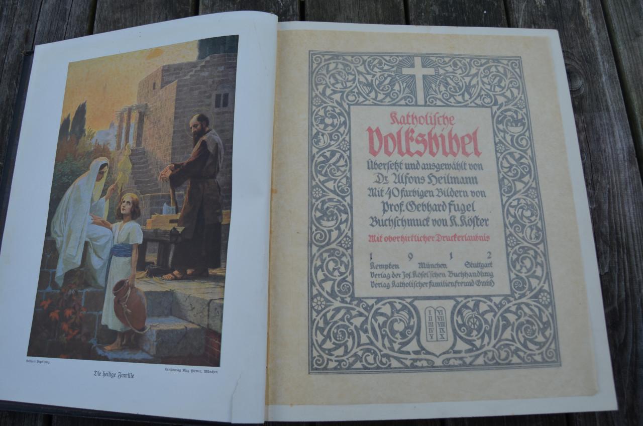 Duitse Volksbijbel Deutsche Volksbibel 1912 mooie ill.