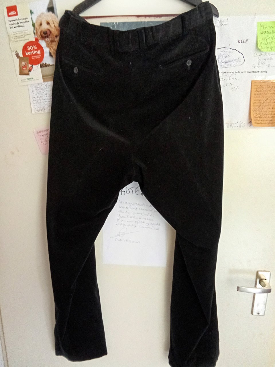 Chique fluweel zwarte pantalon