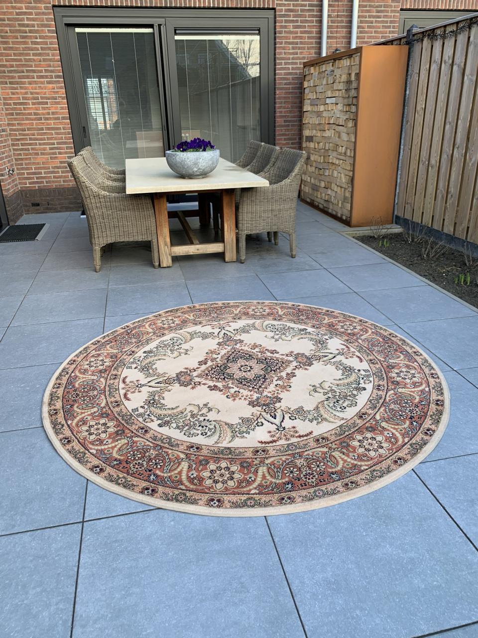 ✨Prachtig Sfeervol Rond Vintage Vloerkleed van Zuiver Scheerwol ✨