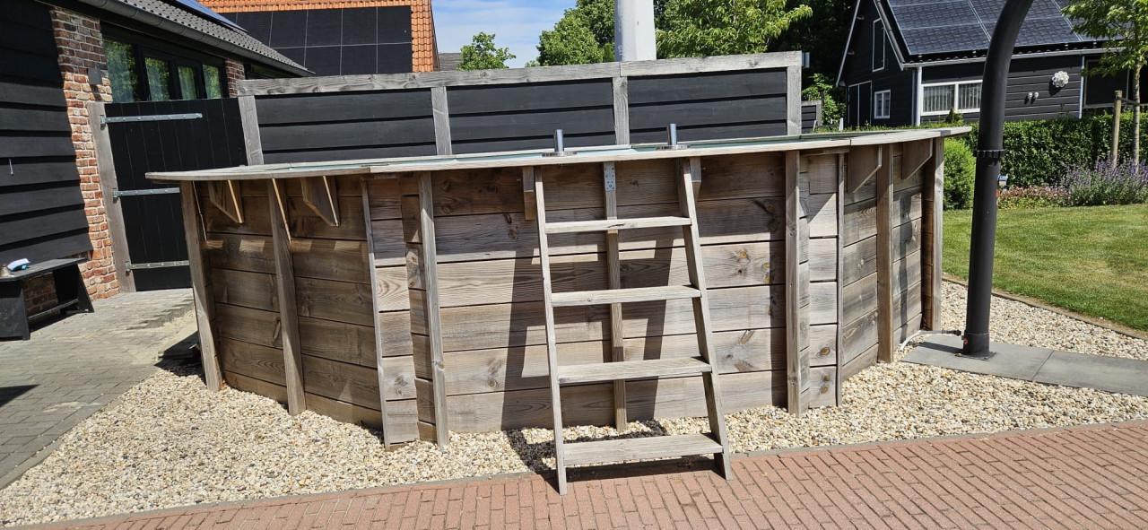 Zwembad Gre hout  4,6 meter compleet – bouwjaar 2021 Bieden vanaf € 1.500