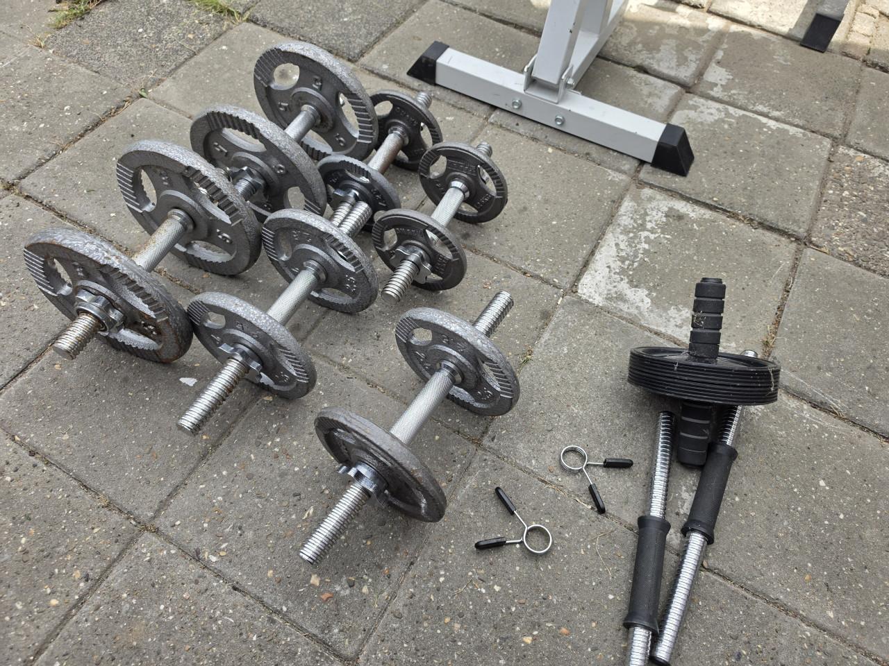 Home Gym Set – Halterbank, Squat Rack, 82,5 kg Gewichten & Dumbbells