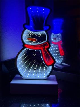 Sneeuwpop 3D Infinity USB en timer led verlichting