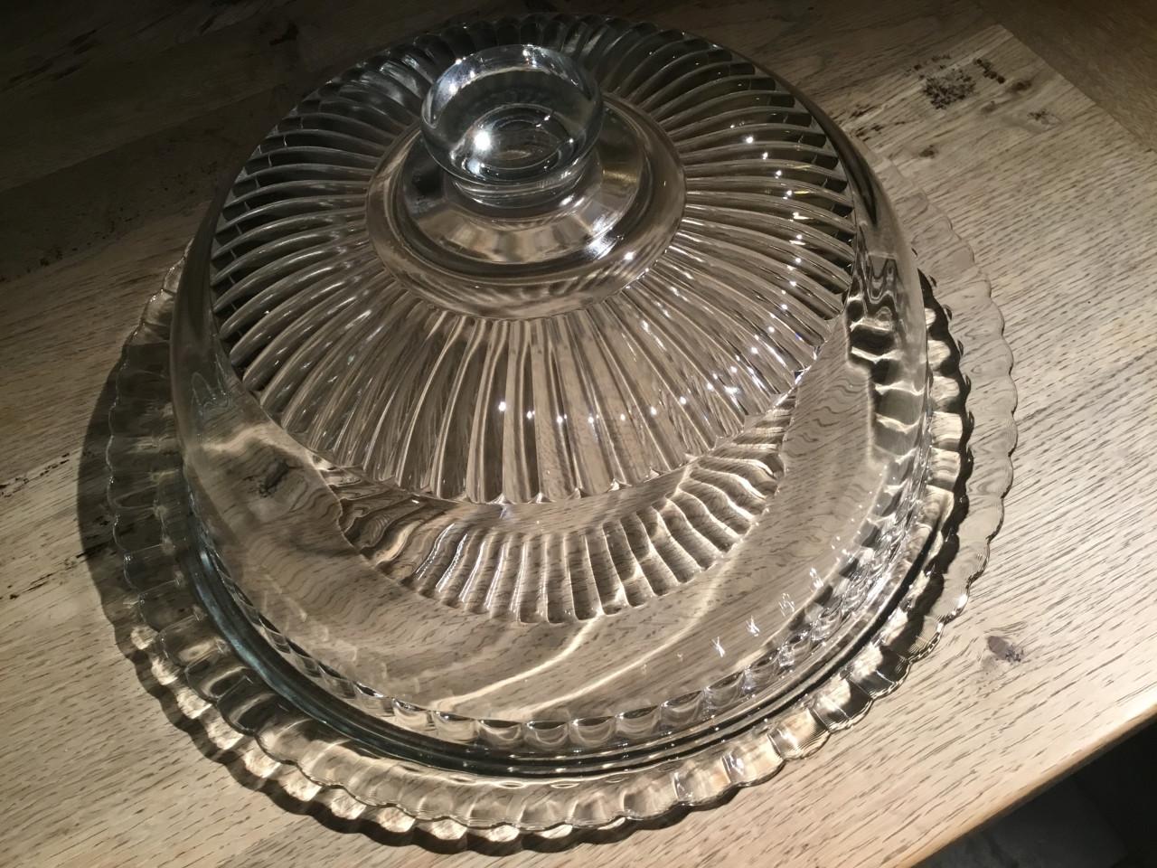 Arcoroc France Taartschaal met bord