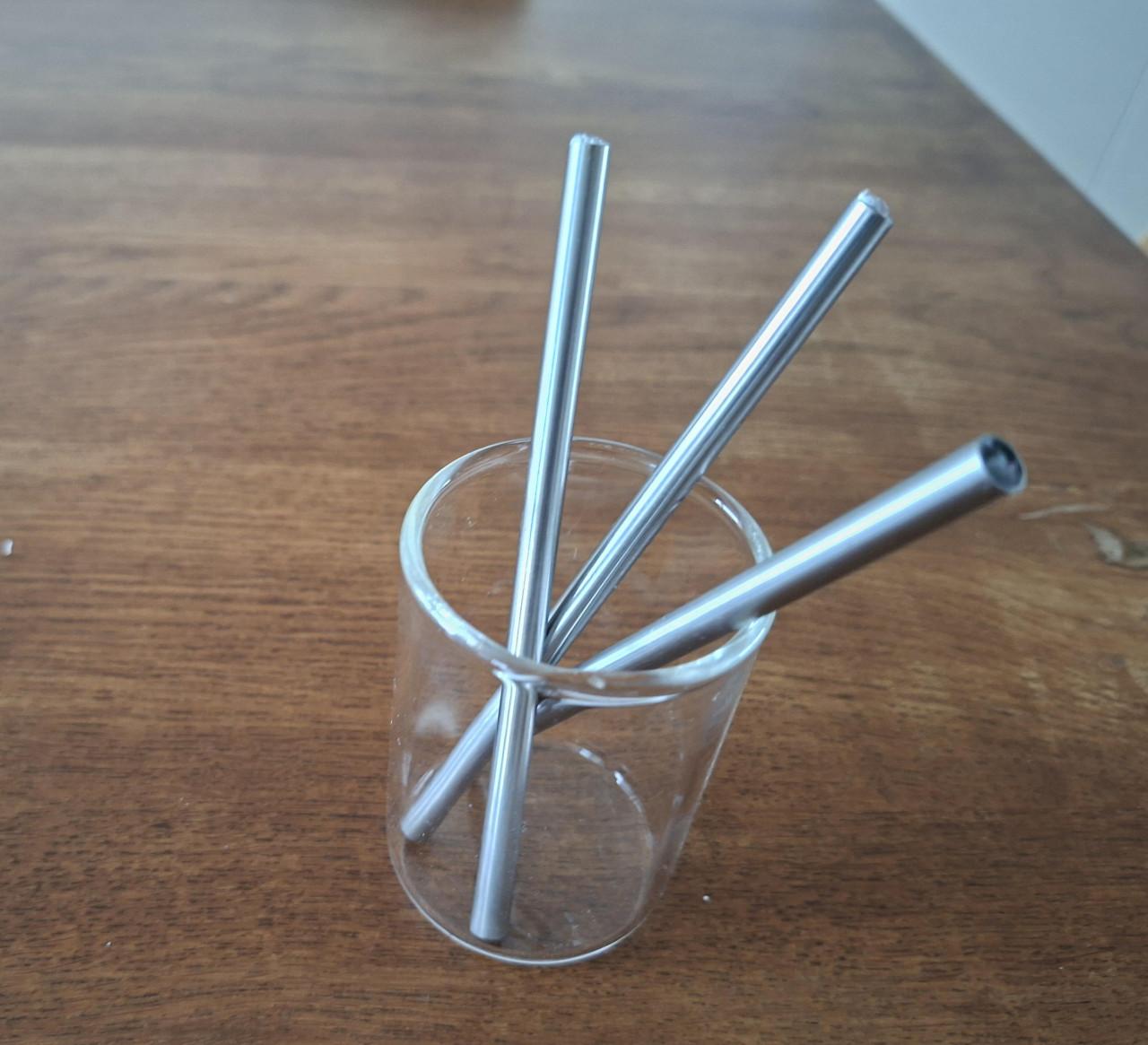 Design windlicht met 3 RVS pijpjes op lampolie