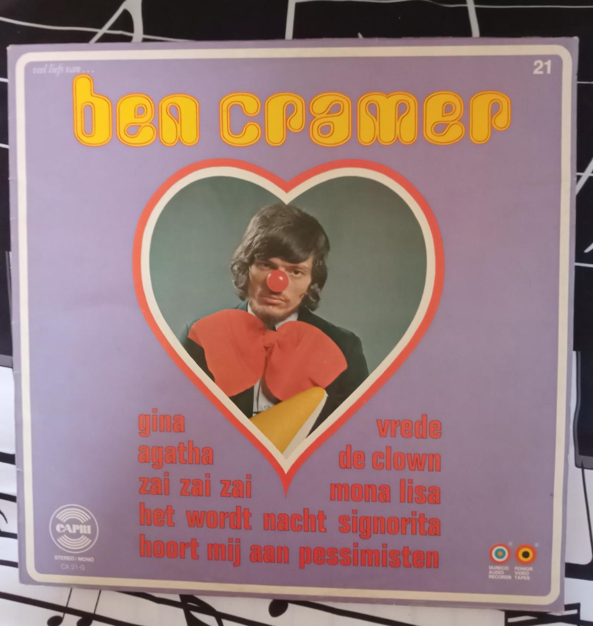 LP. Ben Cramer - Veel liefs van Ben Cramer. 1972. Vinyl en hoes uitstekend.