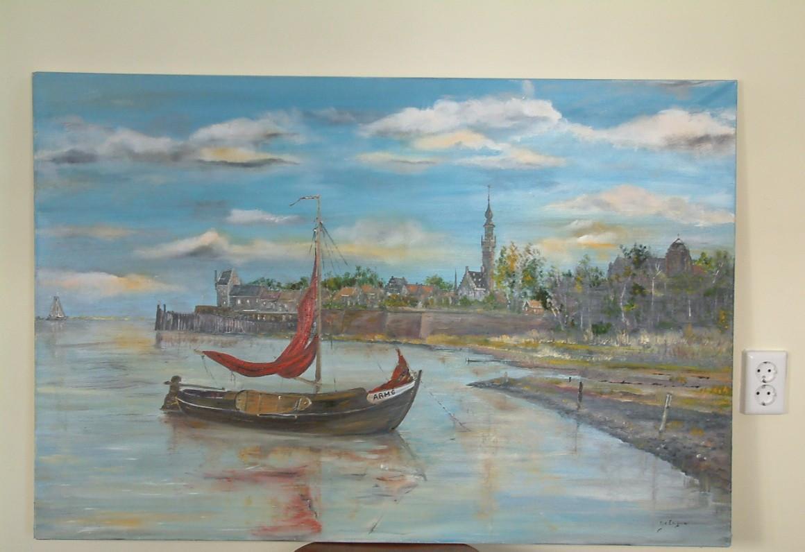 Veere oude haven met de hoogaars