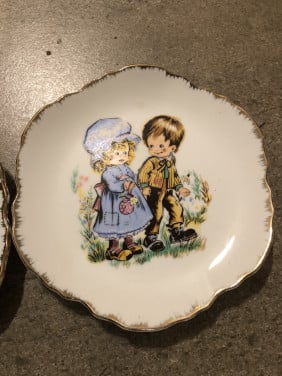 3 porseleinen Hangborden van Fabrique en Coree