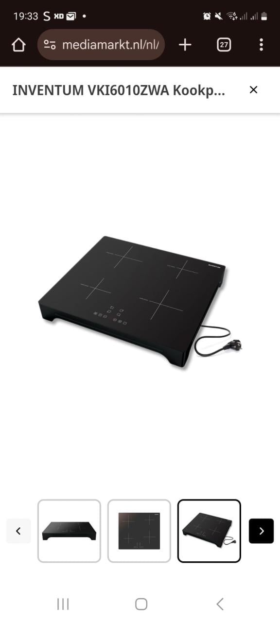 Inventum inductiekookplaat vrijstaand