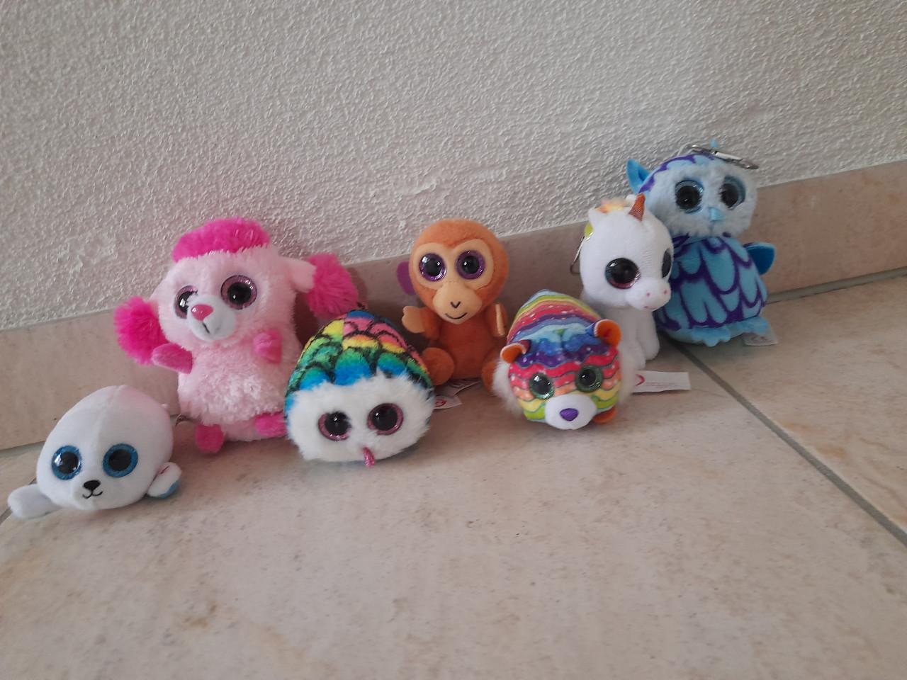 7 x Mini ty knuffels (z.g.a.n.)