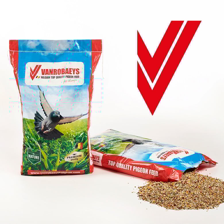 Allerlei duivenvoeders- en benodigdheden