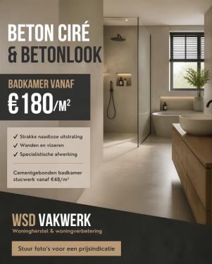 Beton Ciré / Microcement & Badkamerrenovatie