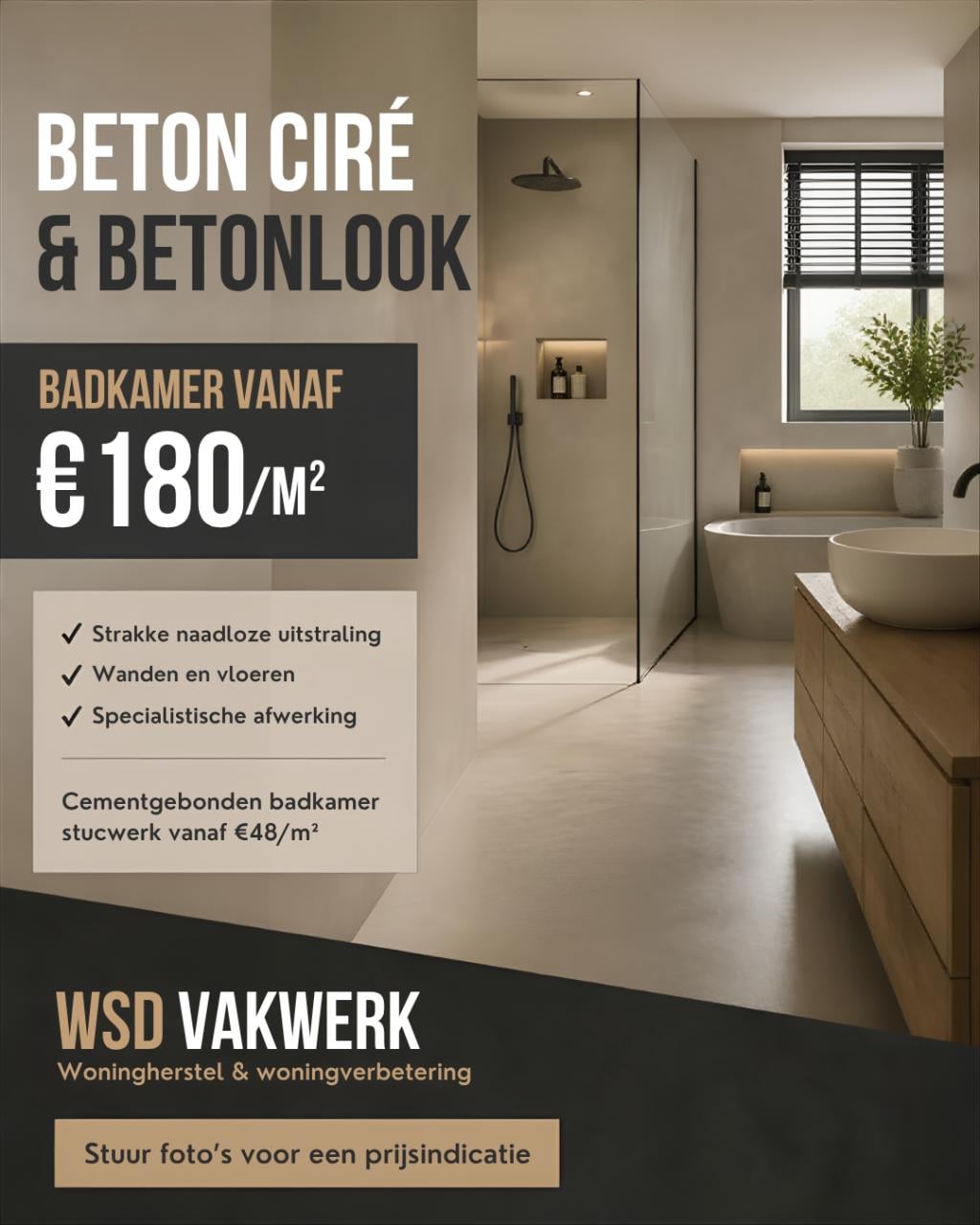 Beton Ciré / Microcement & Badkamerrenovatie
