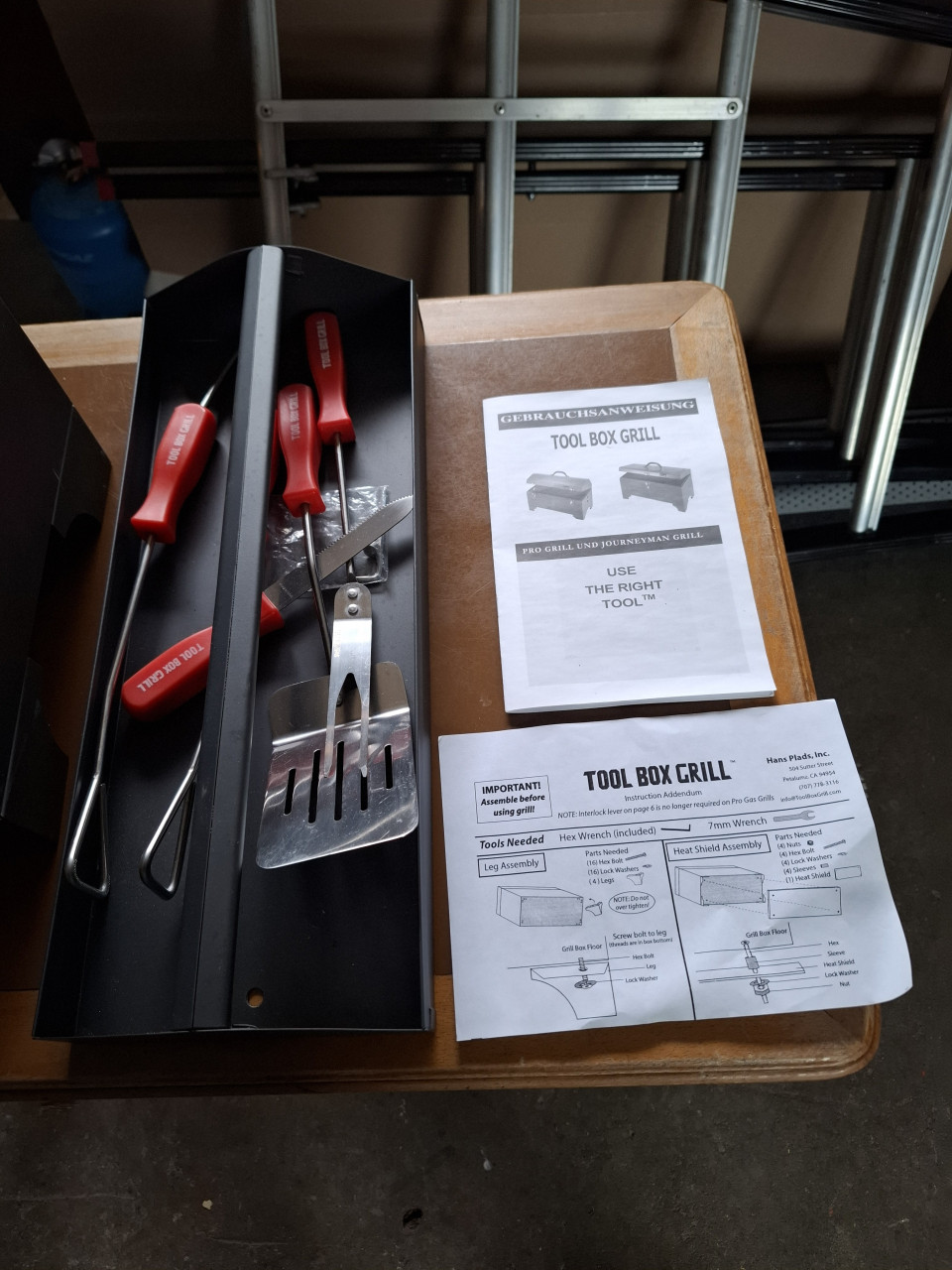 Draagbare Toolbox grill prov