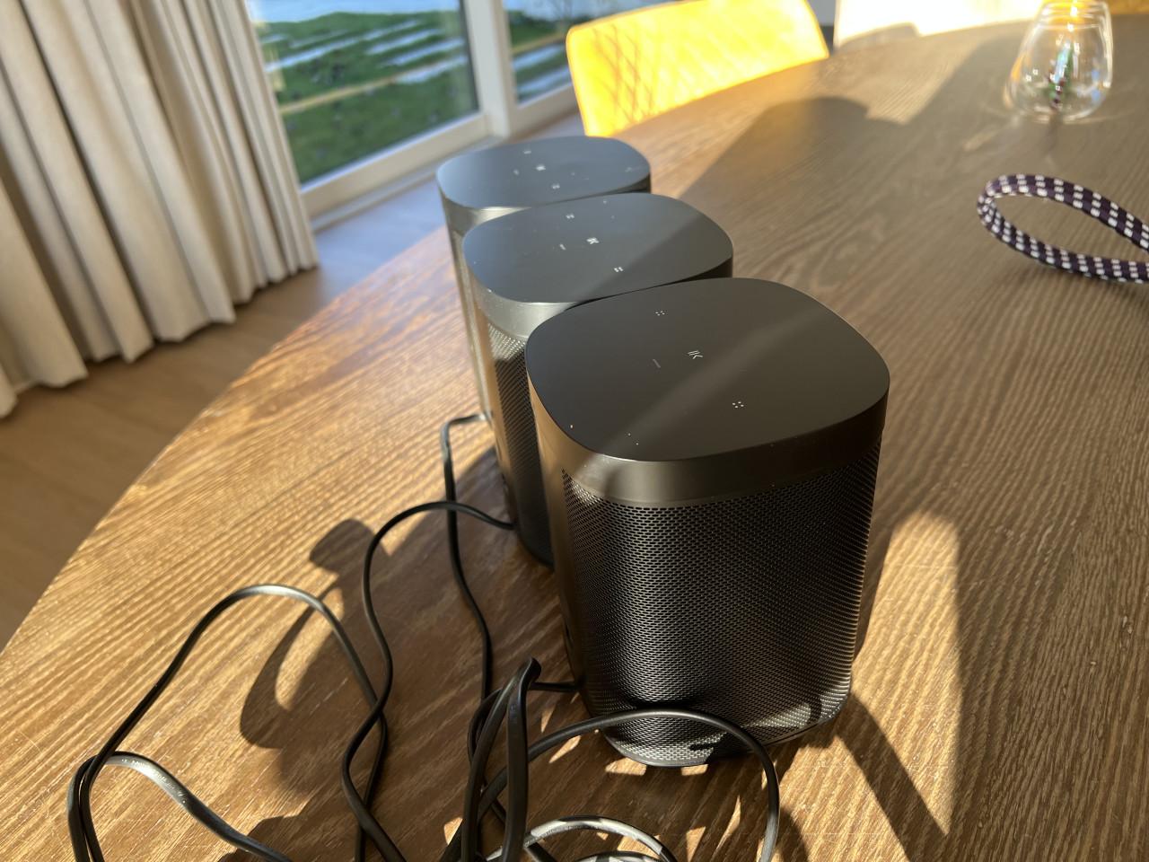 3x Sonos One SL Speaker Zwart